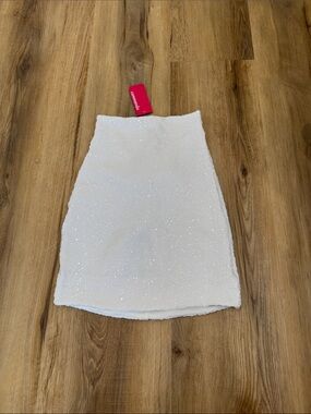 Commando White Sequin Mini Skirt